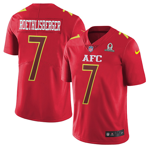 Nike Steelers #7 Ben Roethlisberger Red Men's Stitched NFL Limited AFC Pro Bowl Jersey